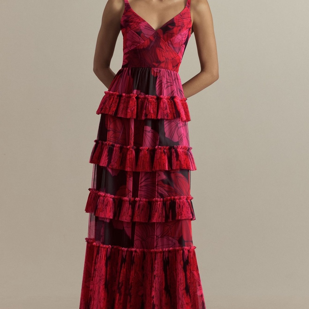 Hutch Freya Sleeveless Tiered Tulle Maxi Dress sz 2- this is new with tags